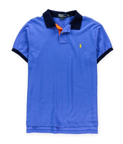 Ralph Lauren Mens Custom Fit Rugby Polo Shirt blue L