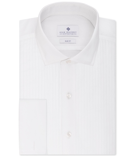Ryan Seacrest Mens Tuxedo Button Up Dress Shirt white 16.5