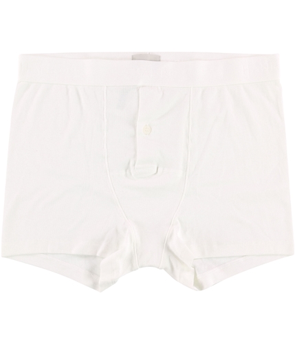 Hanro Mens Ribbed Underwear Boxer Briefs white L
