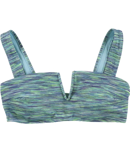 American Eagle Womens 3-Tone Bandeau Swim Top 400 L