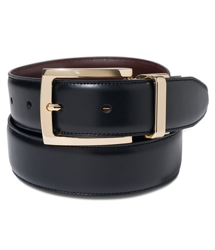 Tasso Elba Mens Synthetic Leather Belt blkbrn 32