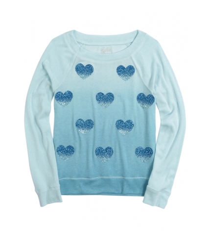 Justice Girls Glitter Foil Heart Sweatshirt 634 18
