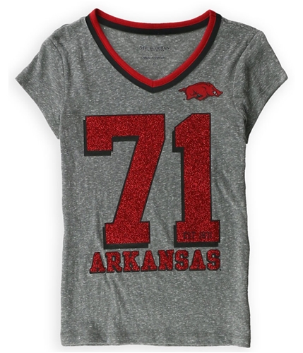 Justice Girls Arkansas Razorbacks Graphic T-Shirt grayred 8