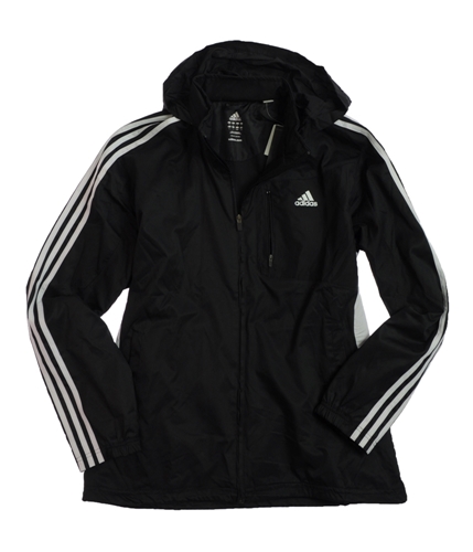 Adidas Mens Athletic Windbreaker Jacket blackwhite L