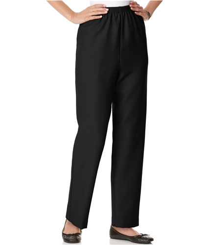 Alfred Dunner Womens Classic Proportional Casual Lounge Pants black 14