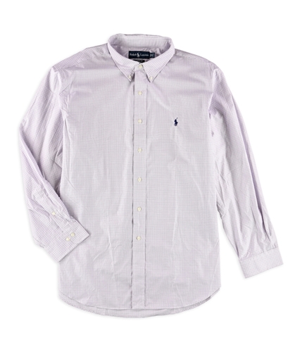 Ralph Lauren Mens Classic Fit Checked Button Up Dress Shirt az1 18