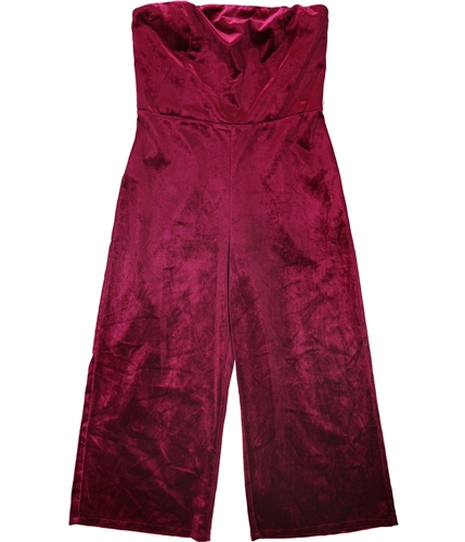 Lucy Paris Womens Strapless Velvet Jumpsuit brightpur S