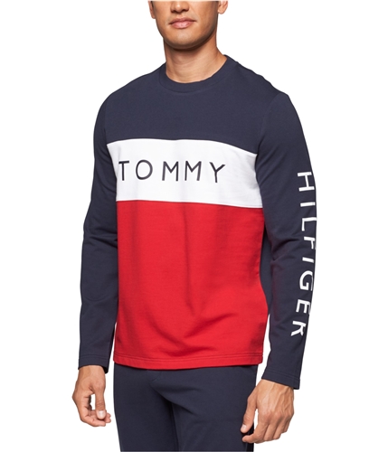Tommy Hilfiger Mens French Terry Graphic T-Shirt darknvy L