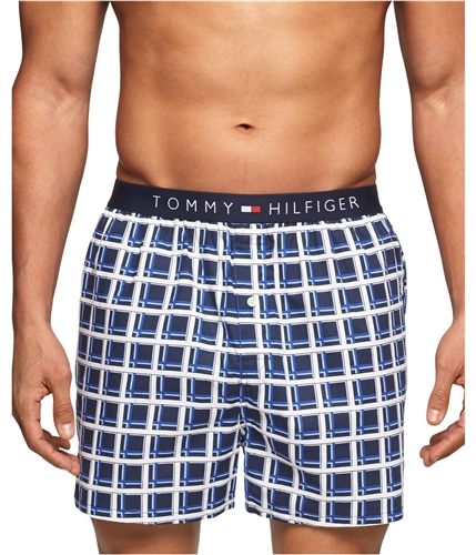 Tommy Hilfiger Mens Classic Checkered Underwear Boxers nightblue S
