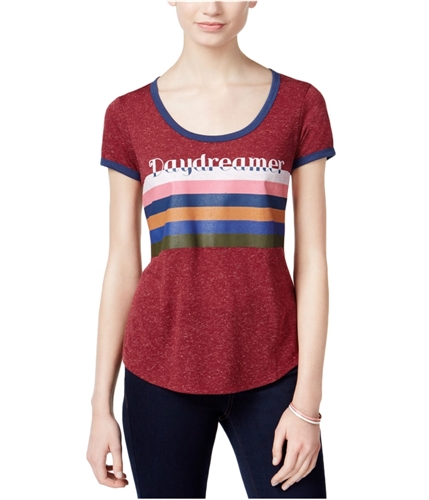 Belle du Jour Womens Daydreamer Graphic T-Shirt burgundy S