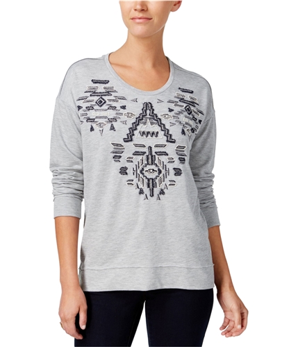 Style & Co. Womens Embroidered Embellished Sweatshirt grindustbluesd XS