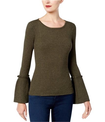 I-N-C Womens Bell-Sleeve Knit Sweater deepblack M