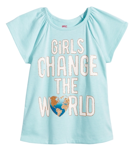 Epic Threads Girls Change the World Graphic T-Shirt thickglass 6X