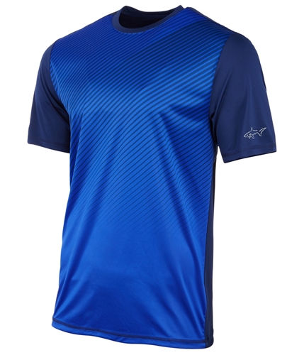 Greg Norman Mens Striped Basic T-Shirt realcobalt L
