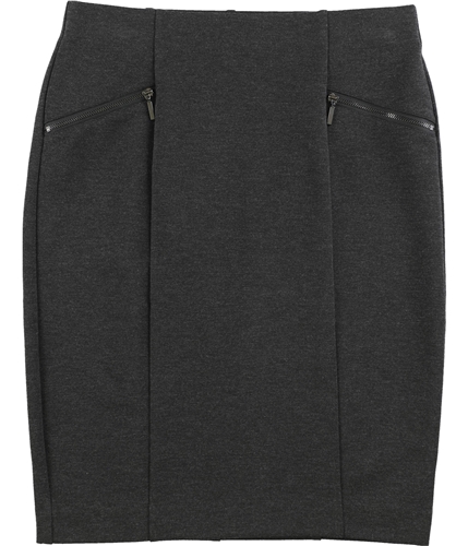 Alfani Womens Zip-Pocket Pencil Skirt coalmelange 4