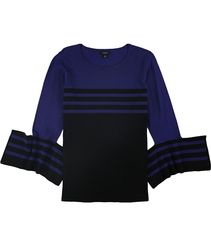 Alfani Womens Striped Pullover Sweater black S