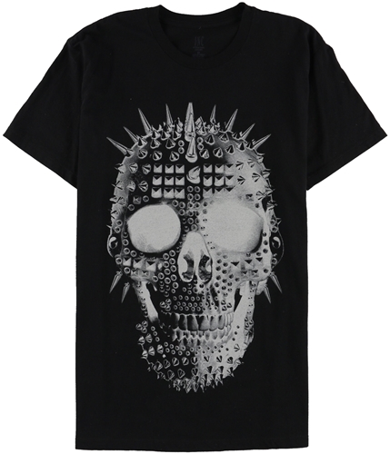 I-N-C Mens Bejewled Skull Graphic T-Shirt black M