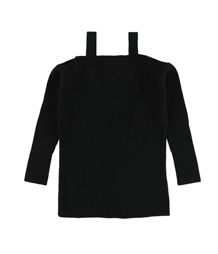 bar III Womens Cold-Shoulder Pullover Sweater deepblack XXS