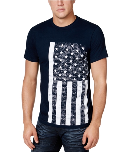 I-N-C Mens Flag Graphic T-Shirt basicnavy S