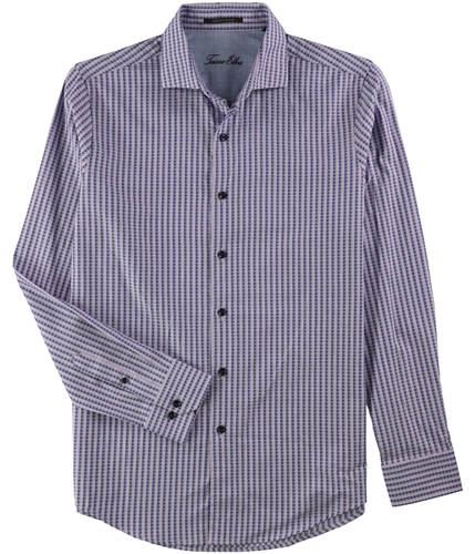 Tasso Elba Mens Dobby Button Up Shirt lavendercombo S