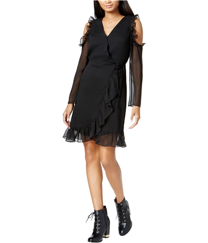 maison Jules Womens Cold-Shoulder A-line Dress deepblack XS