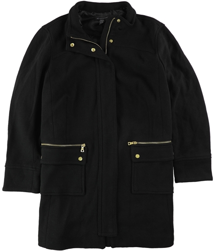 I-N-C Womens Collared Coat deepblack XL