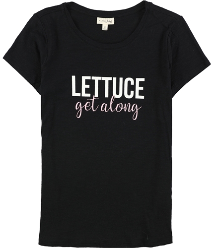 maison Jules Womens Lettuce Get Along Graphic T-Shirt black M