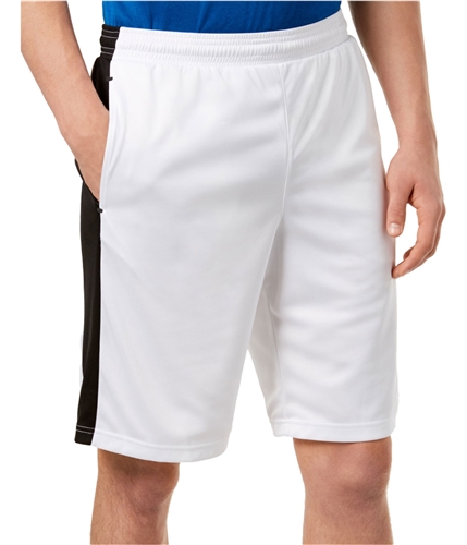 Ideology Mens Side Stripe Athletic Workout Shorts brightwhite S