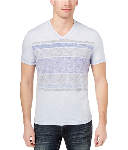 I-N-C Mens Stripe Basic T-Shirt lavenderice L