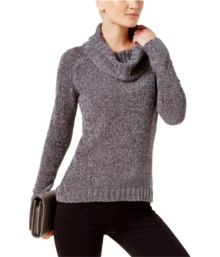 I-N-C Womens Chenille Knit Sweater medhthrgrey XS