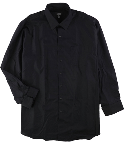 Alfani Mens Classic Button Up Dress Shirt black 18.5