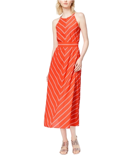 maison Jules Womens Kimberly Striped A-line Dress toptomatocomb 2