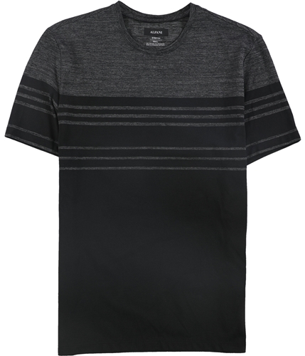 Alfani Mens Engineered Stripe Basic T-Shirt black S