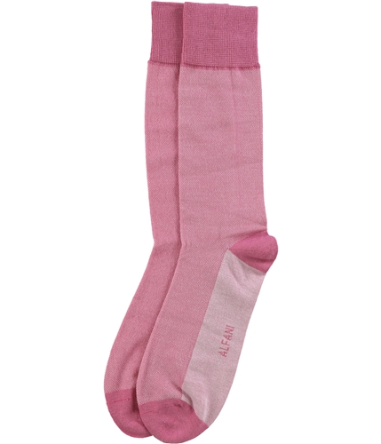 Alfani Mens Pique Knit Midweight Socks pink 10-13