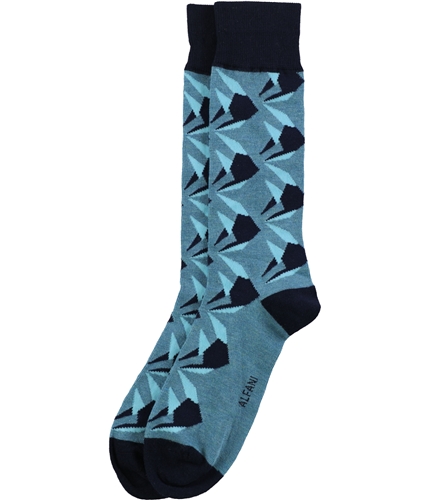 Alfani Mens Origami Fish Dress Socks tealnavy 10-13