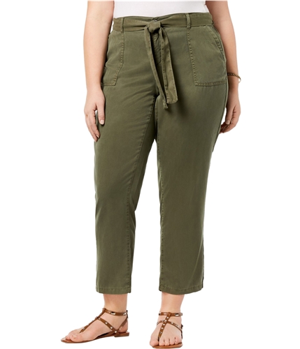 Style & Co. Womens Soft High-Rise Casual Trouser Pants medgreen 18W/28