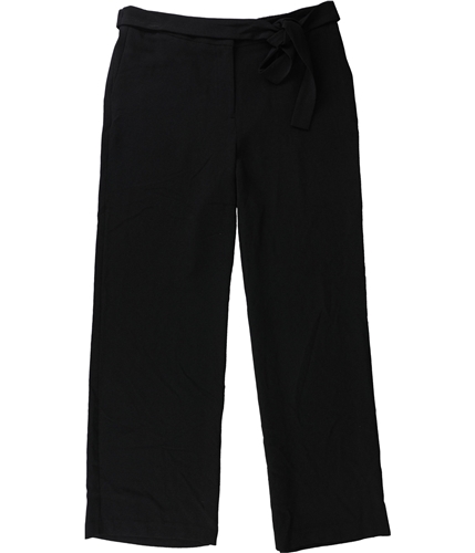 Alfani Womens Tie Front Dress Pants black 2x30