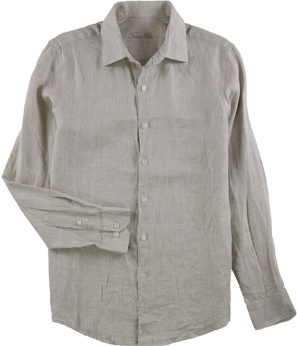 Tasso Elba Mens Cross-Dyed Linen Button Up Shirt hummuscombo S