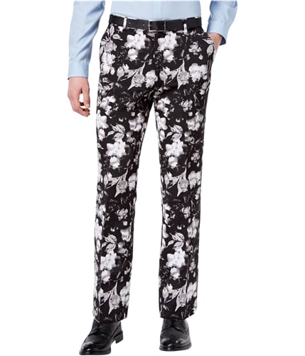 I-N-C Mens Ottoman Floral Casual Chino Pants blackcombo 32x30
