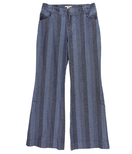 bar III Womens Striped Wide Leg Jeans blue 6x30
