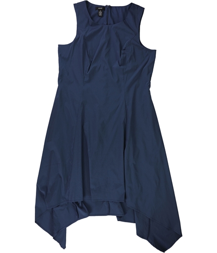 Alfani Womens Solid Asymmetrical Dress sargassosea 6