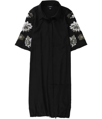 Alfani Womens Bungee Shirt Dress deepblack 2
