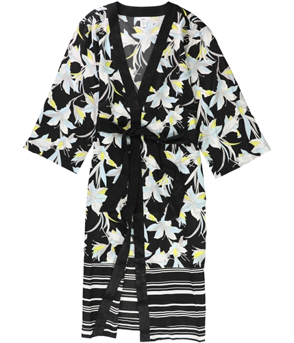 bar III Womens Mixed-Print Kimono Top Blouse modlillies M