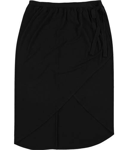 Alfani Womens Side-Tie Wrap Skirt deepblack S