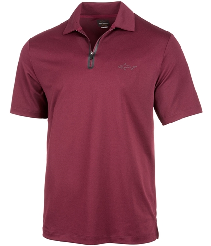 Greg Norman Mens Zip Rugby Polo Shirt port M