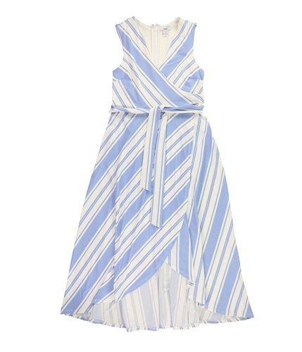 bar III Womens Striped Wrap Dress bluwhstripe XXS
