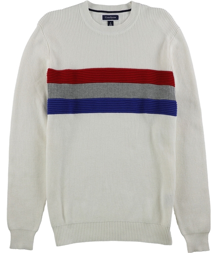 Club Room Mens Stripe Pullover Sweater winterivory S
