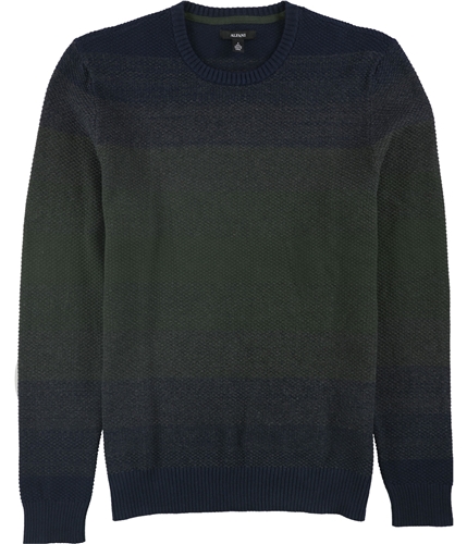 Alfani Mens Textured Ombre Pullover Sweater blue L