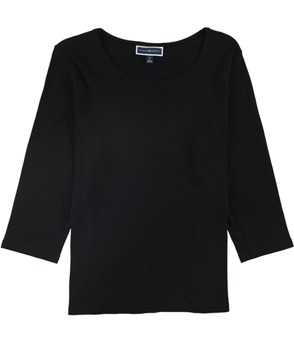 Karen Scott Womens Scoop-Neck Basic T-Shirt black 1X
