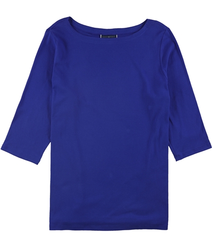 Karen Scott Womens Tunic Basic T-Shirt darkblue 2X
